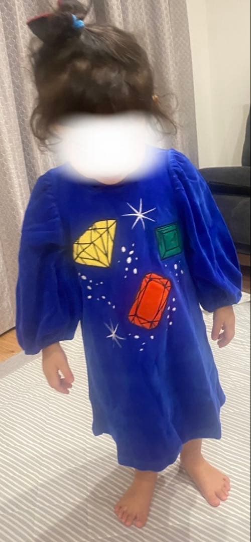 未使用　ミニロディーニ　92/98 1.5y-3y 宝石　ワンピース