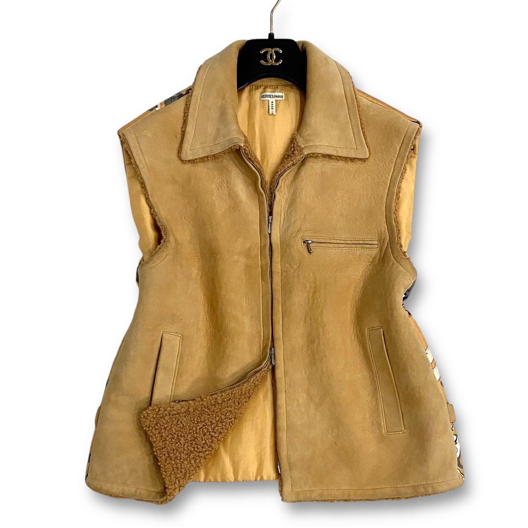 エルメス マルジェラ期 ムートン×シルクベスト お馬の話をして レディース 40