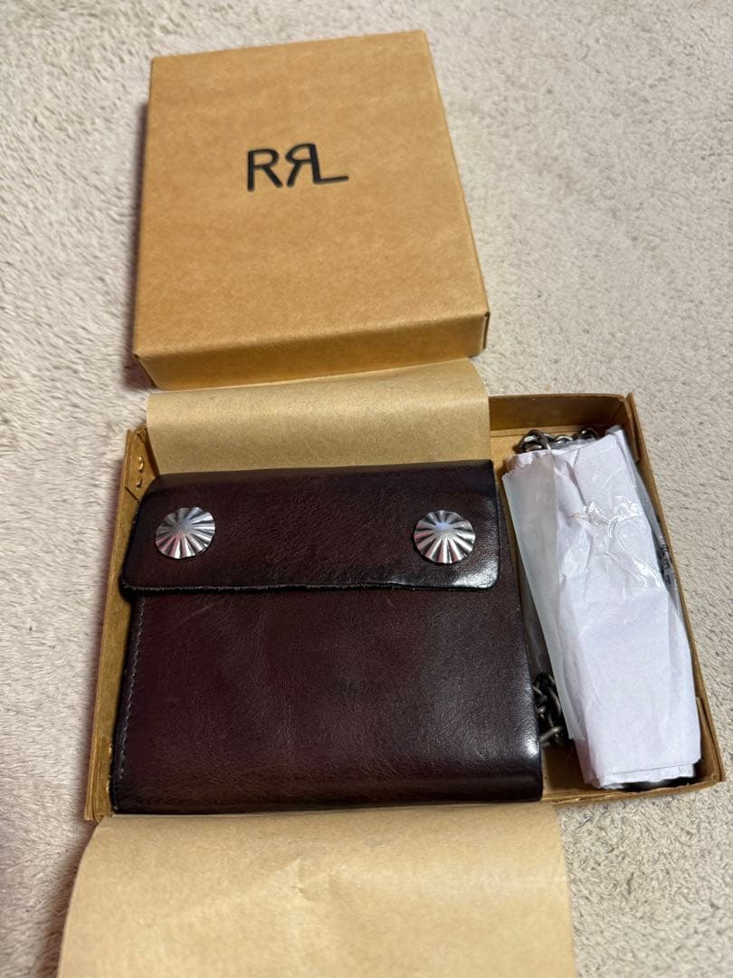 正規品 RRL コンチョ レザー チェーン ウォレット