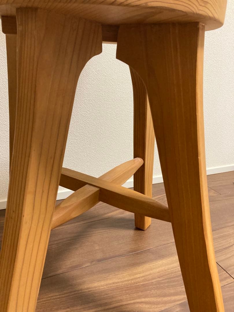 【国産杉】木製シンプルチェア ナチュラルウッド