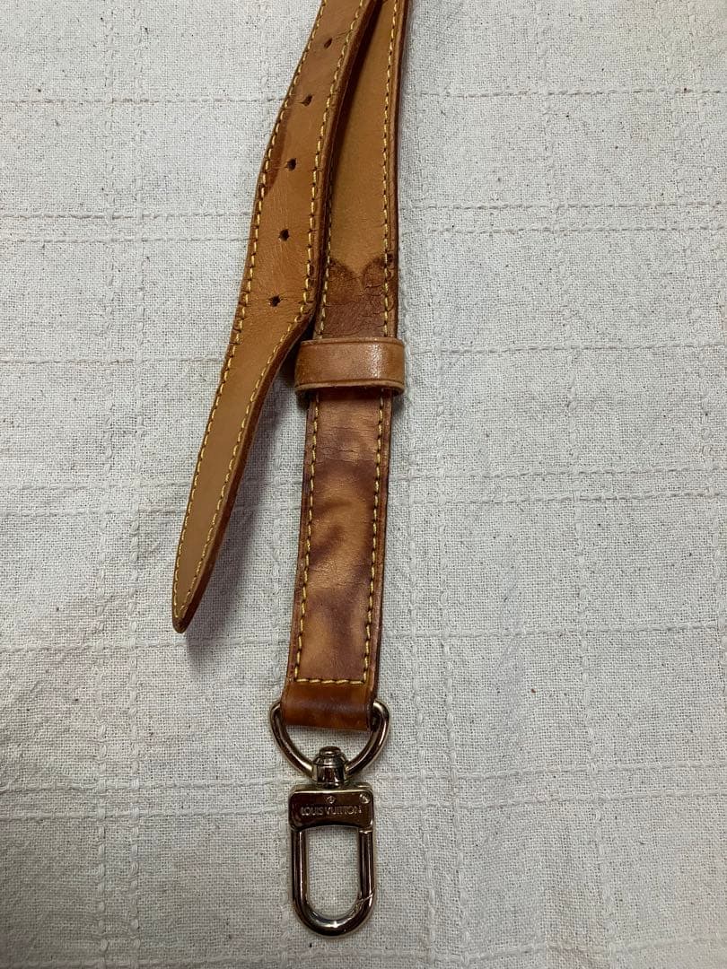 ルイヴィトン　ボストンバッグ　ショルダーストラップ　ヌメ革