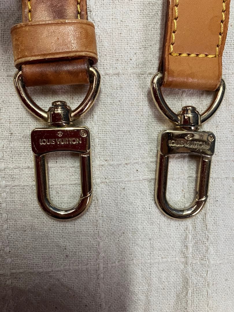 ルイヴィトン　ボストンバッグ　ショルダーストラップ　ヌメ革