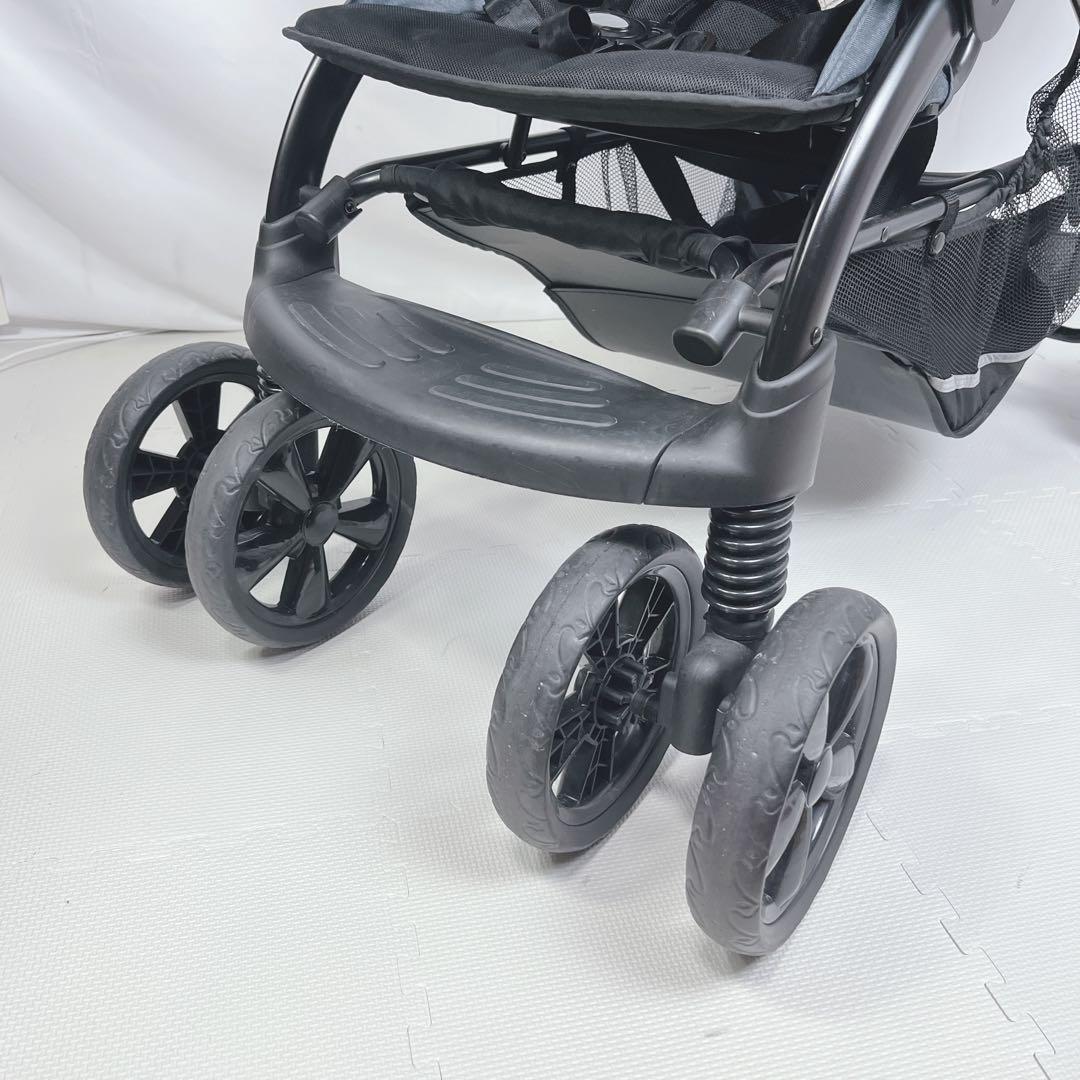 【美品】KATOJI ベビーカー 二人でゴーDX（デニム）二人乗りベビーカー