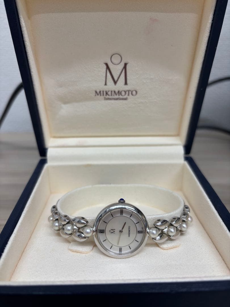 MIKIMOTO パール装飾 アナログ腕時計
