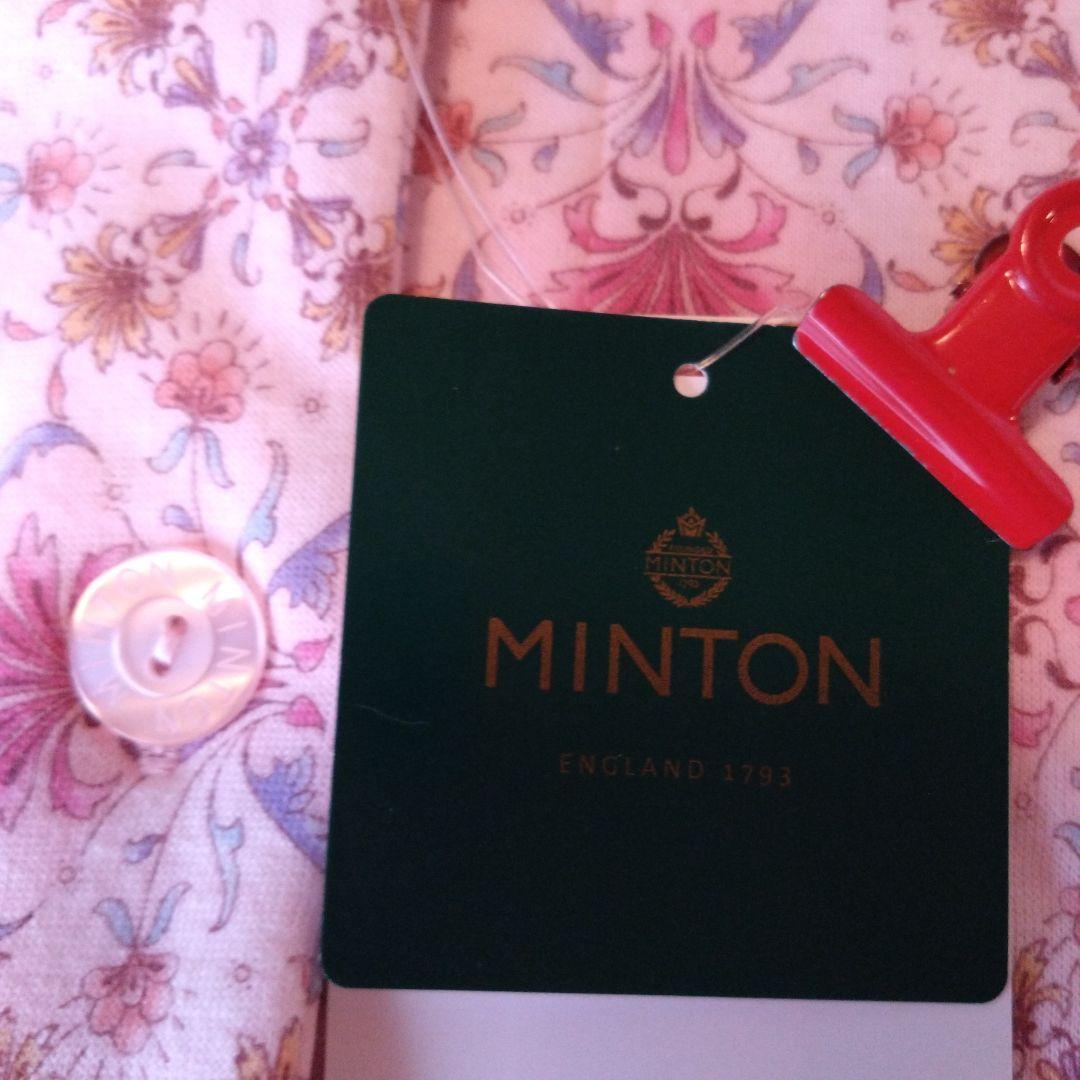 日本製　ワコールミントン花柄ピンク　あったかパジャマ 襟付き