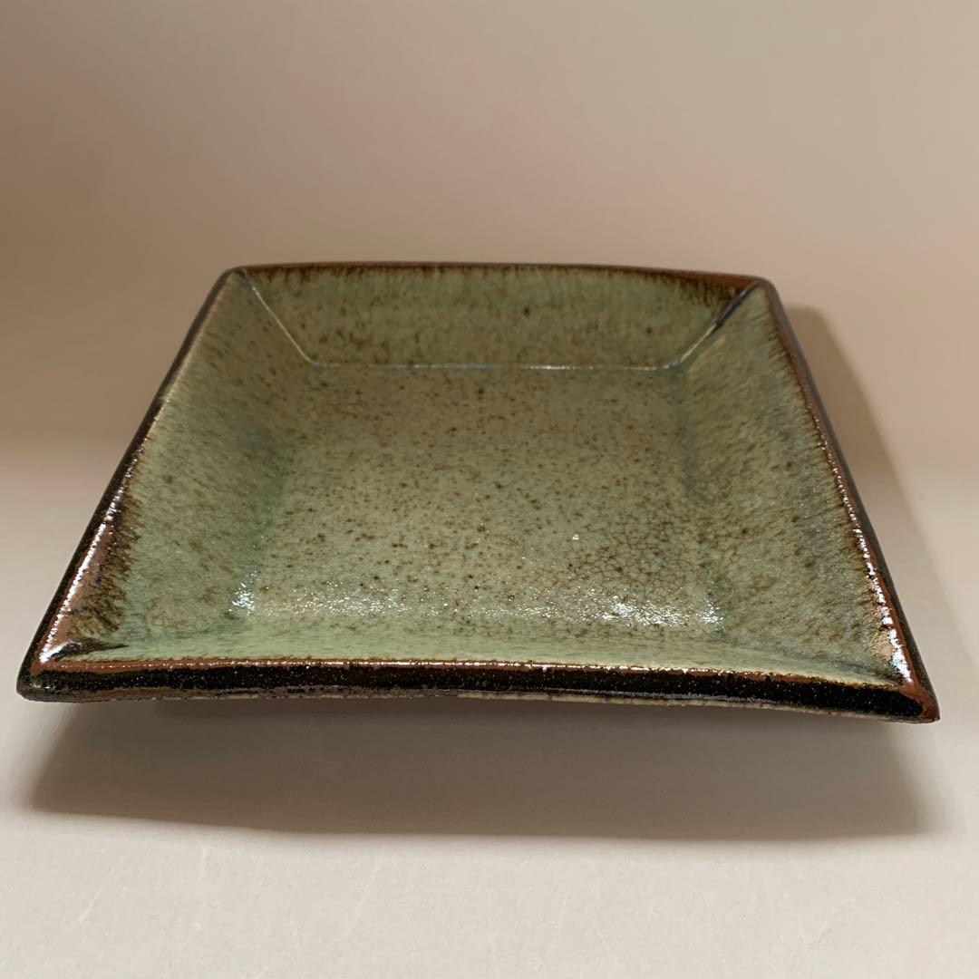 森山窯　角皿　角鉢　民藝