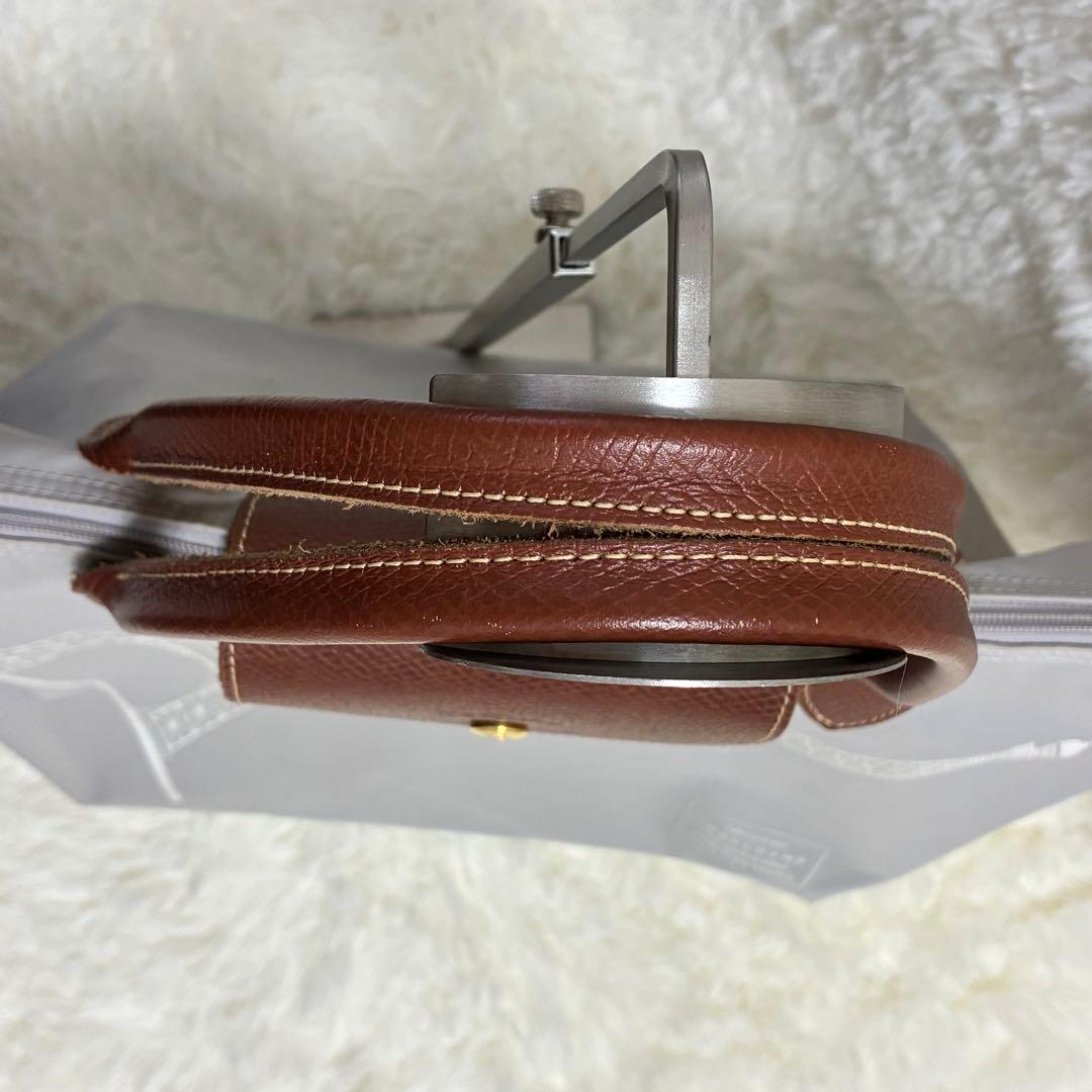 ロンシャン プリアージュ エッフェル塔 ナイロン トートバッグ グレー　A4