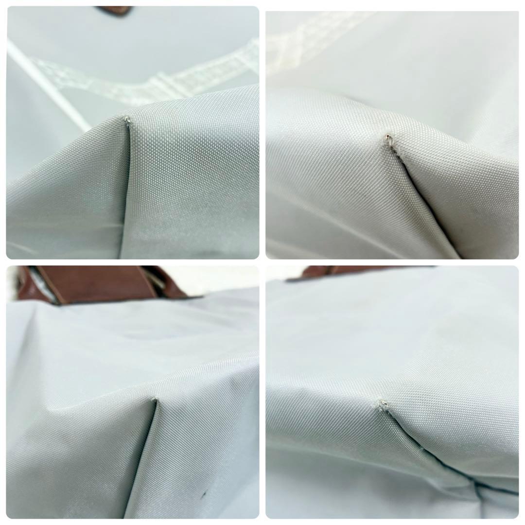 ロンシャン プリアージュ エッフェル塔 ナイロン トートバッグ グレー　A4