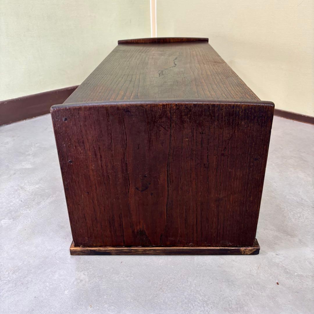 古家具　アンティーク机　ローテーブル　小引き出し３杯　和モダン　飾り台