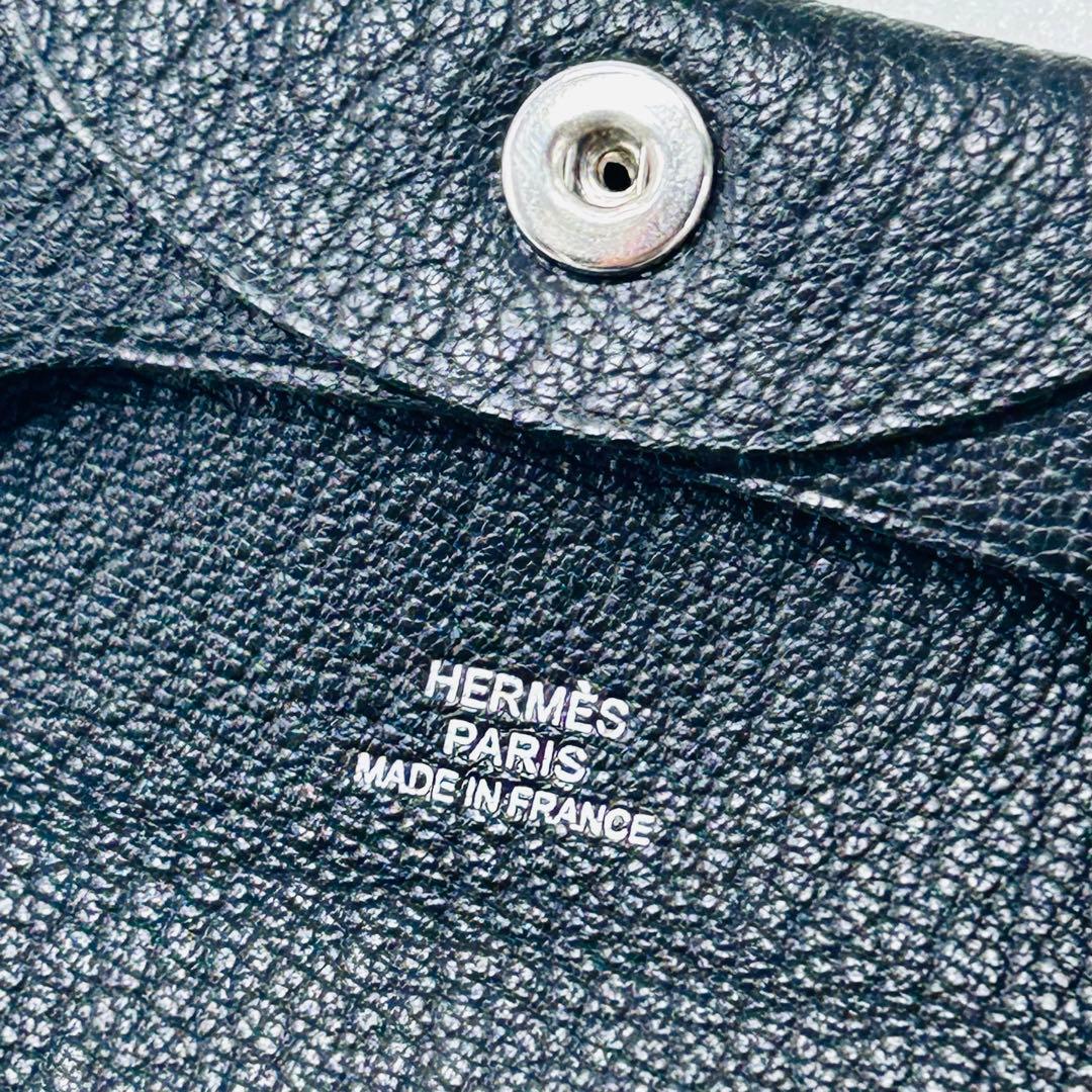 未使用　HERMES エルメス　バスティア　ケース　ブラック　レザー