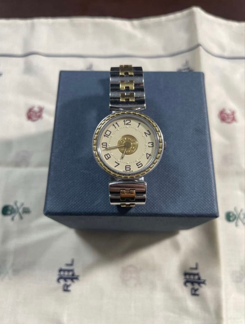 【オーバーホール済】HERMES エルメス　セリエ　腕時計クォーツ　 腕時計