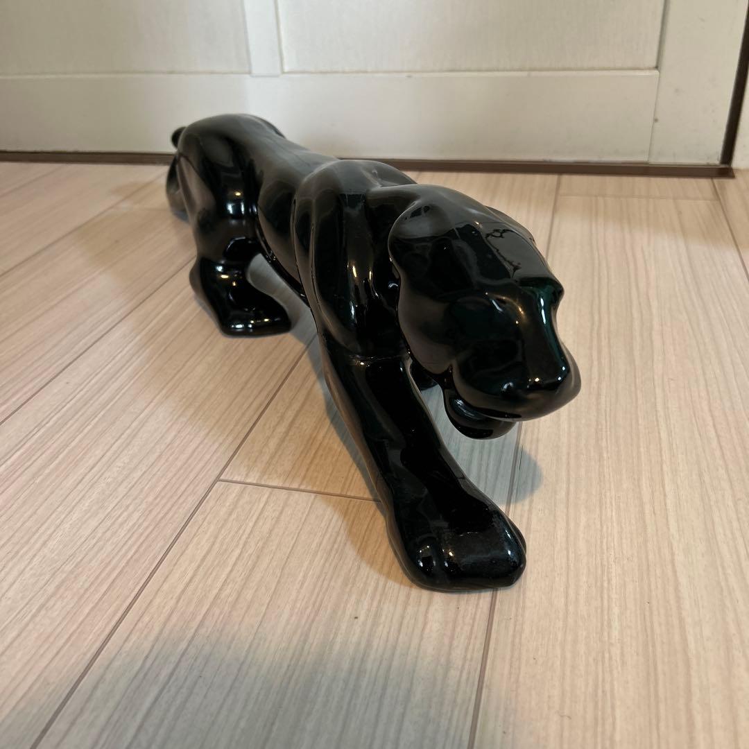 50sブラックパンサー大　ミッドセンチュリー　ビンテージ置物　アンティーク雑貨