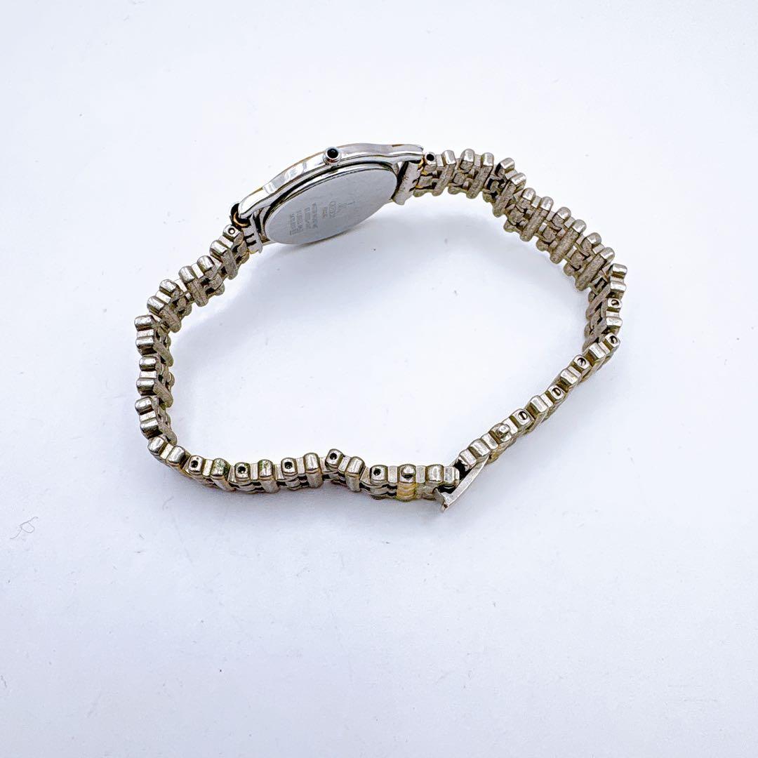 稼働品 SEIKO CREADOR アナログ腕時計 シルバー/ゴールド 18KT