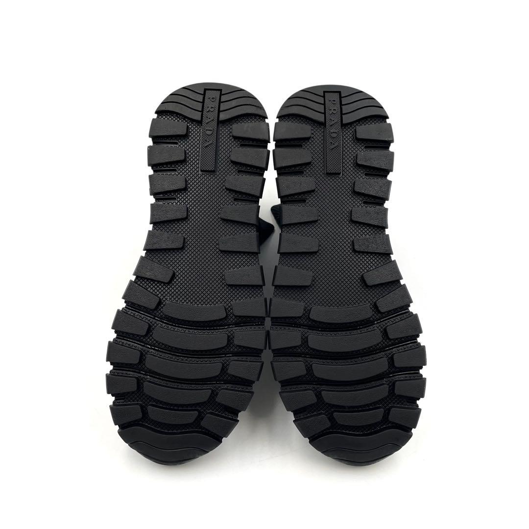 《未使用級》PRADA プラダ ソックス スニーカー ストレッチ サイドロゴ 黒