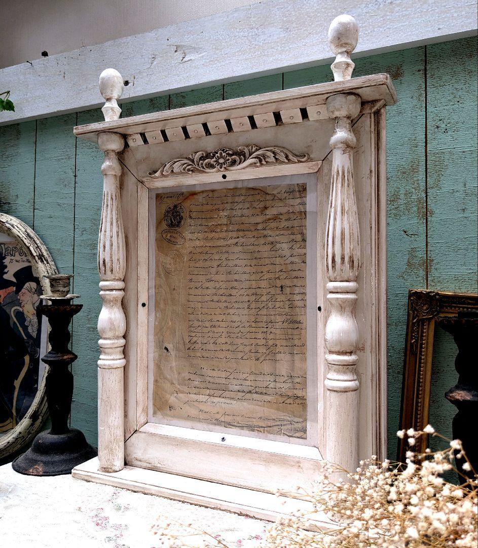 アンティークシェルフフレーム、 アクリル板付き