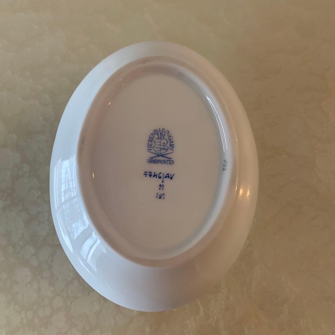 ヘレンド　アポニーグリーン　ミニ　トレイ　トレー　小皿　カードスタンド