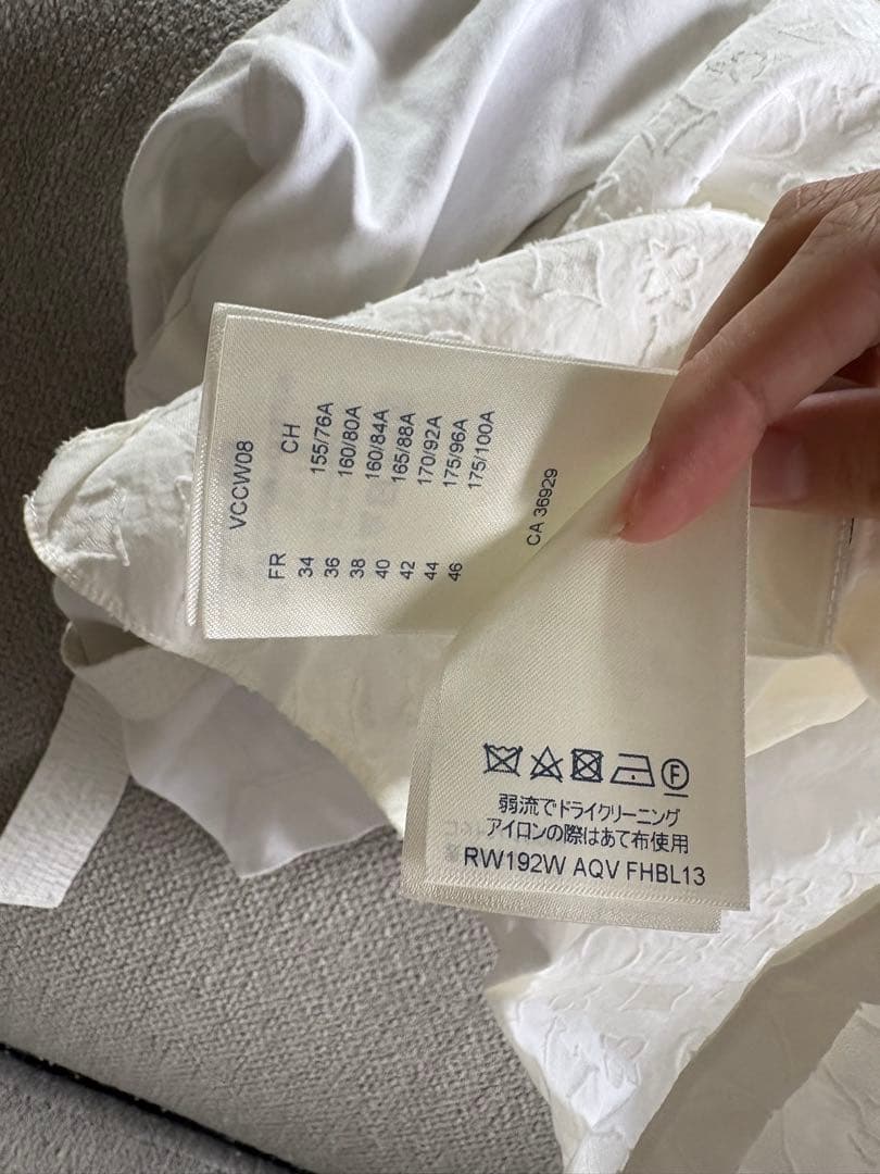 LOUIS VUITTON ホワイト シャツ 38