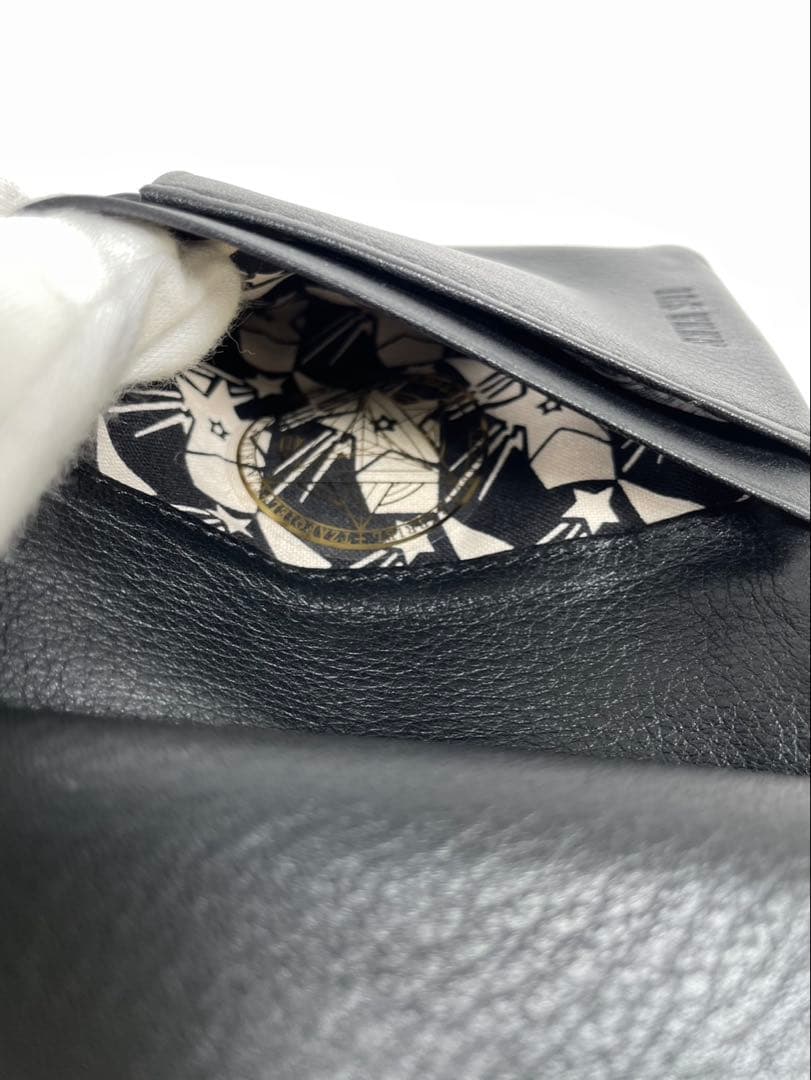 未使用に近い ANNA SUI アナスイ 二つ折り財布 がま口 猫 箱付き