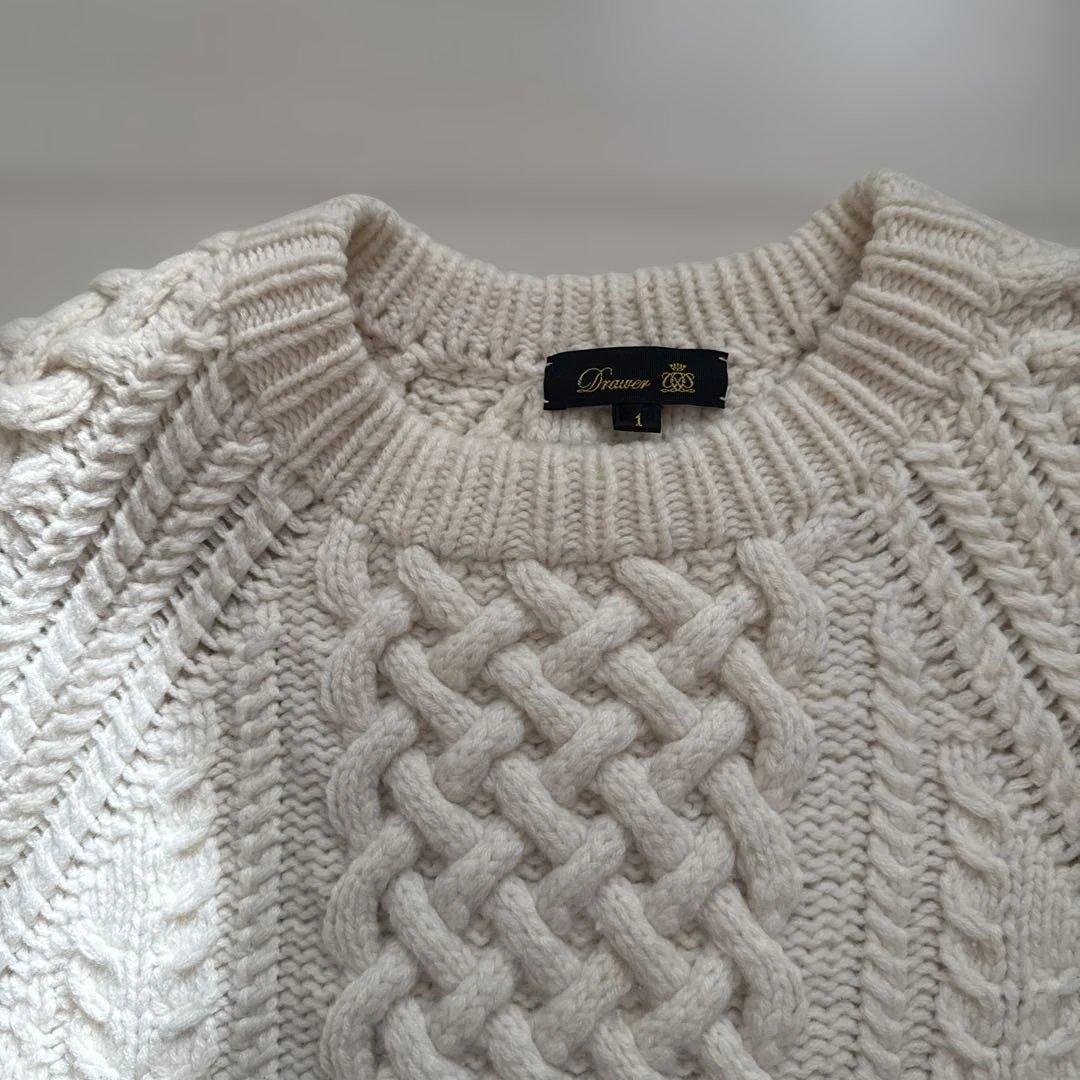 ドゥロワー　ミンクパッチセーター