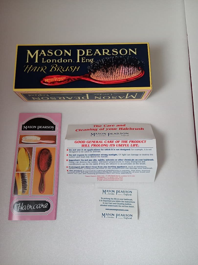 Mason Pearson ヘアブラシ クリーニングブラシ付き