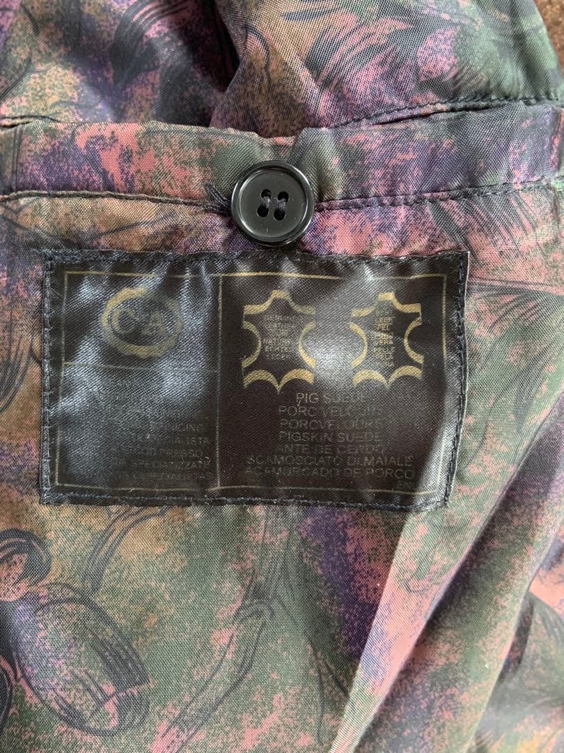 Euro vintage 70s ニットジャケット Wool leather