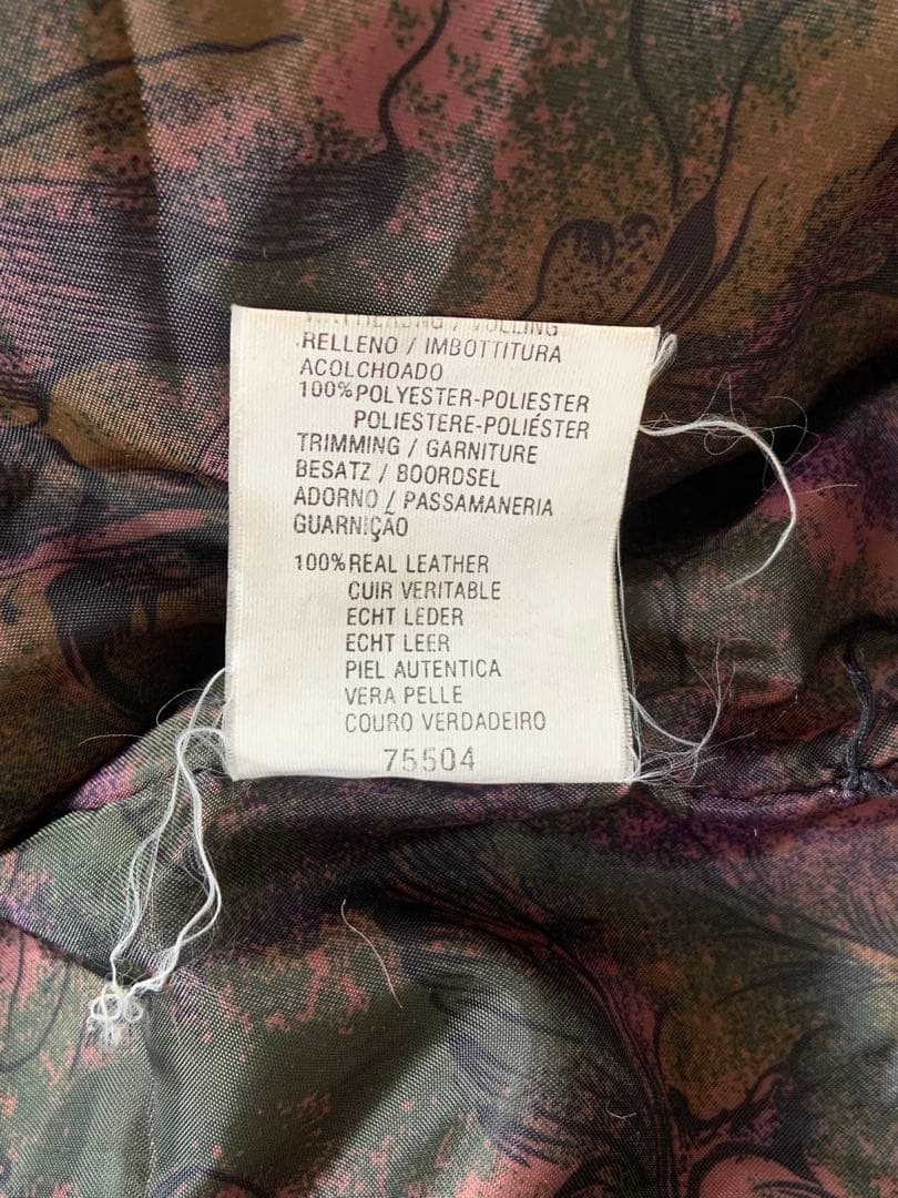 Euro vintage 70s ニットジャケット Wool leather