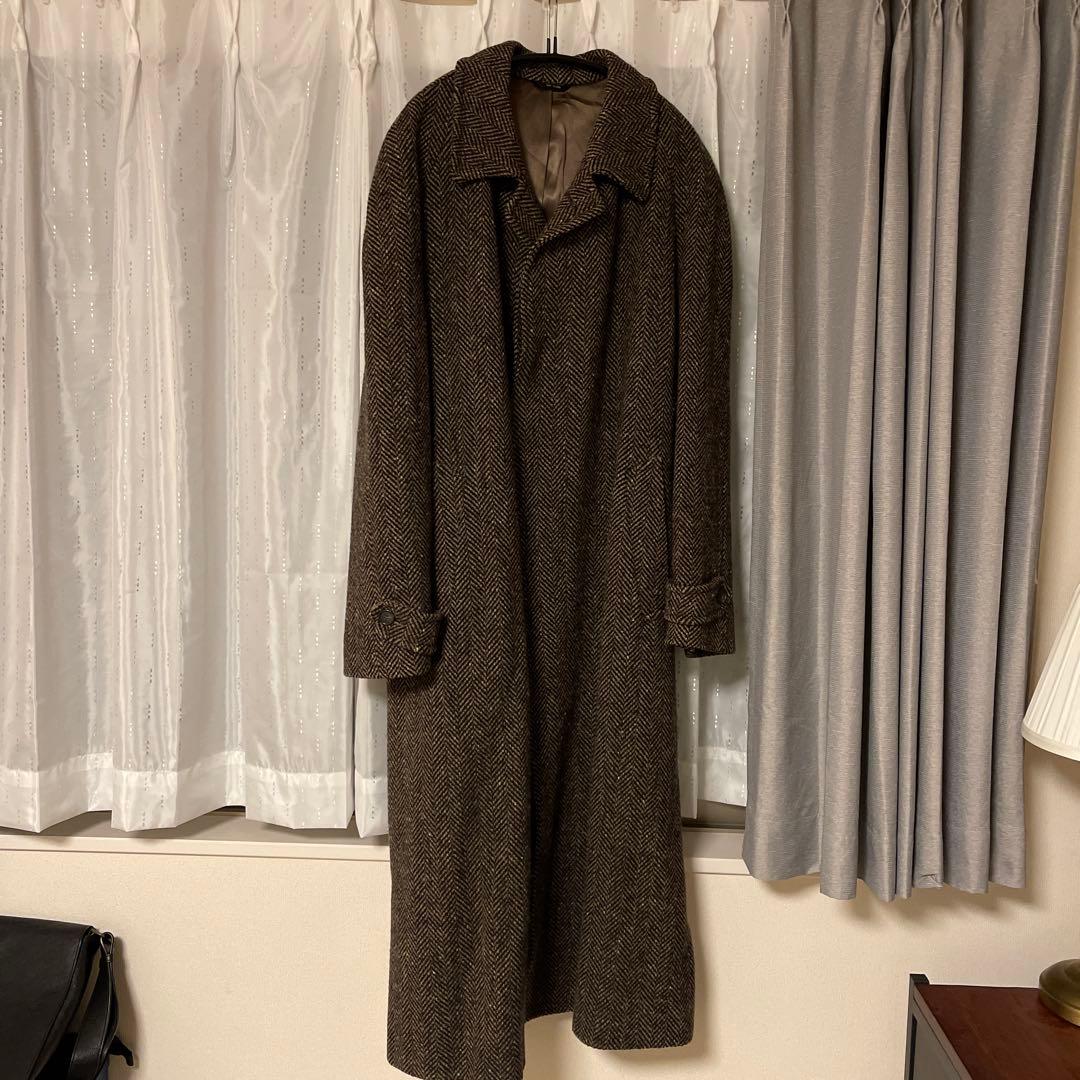 ヴィンテージ 60's ヘリンボーンロングコート made in USA