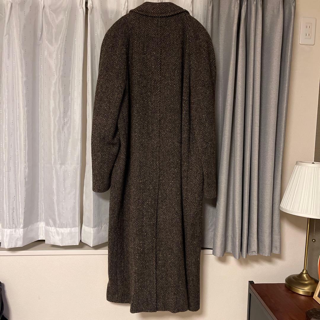ヴィンテージ 60's ヘリンボーンロングコート made in USA