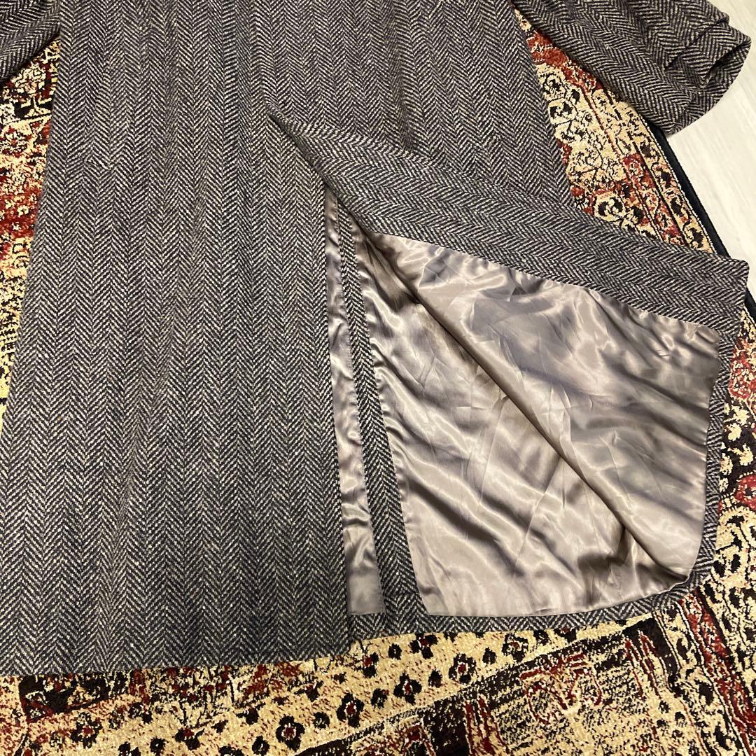 ヴィンテージ 60's ヘリンボーンロングコート made in USA