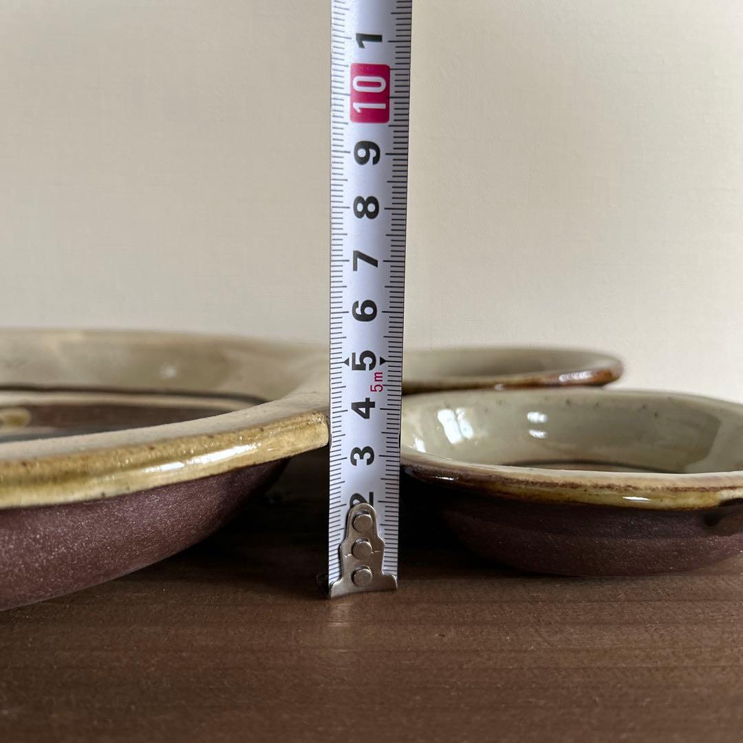 No.92 掻き落とし 楕円皿　大小セット　シロハラクイナ　やちむん