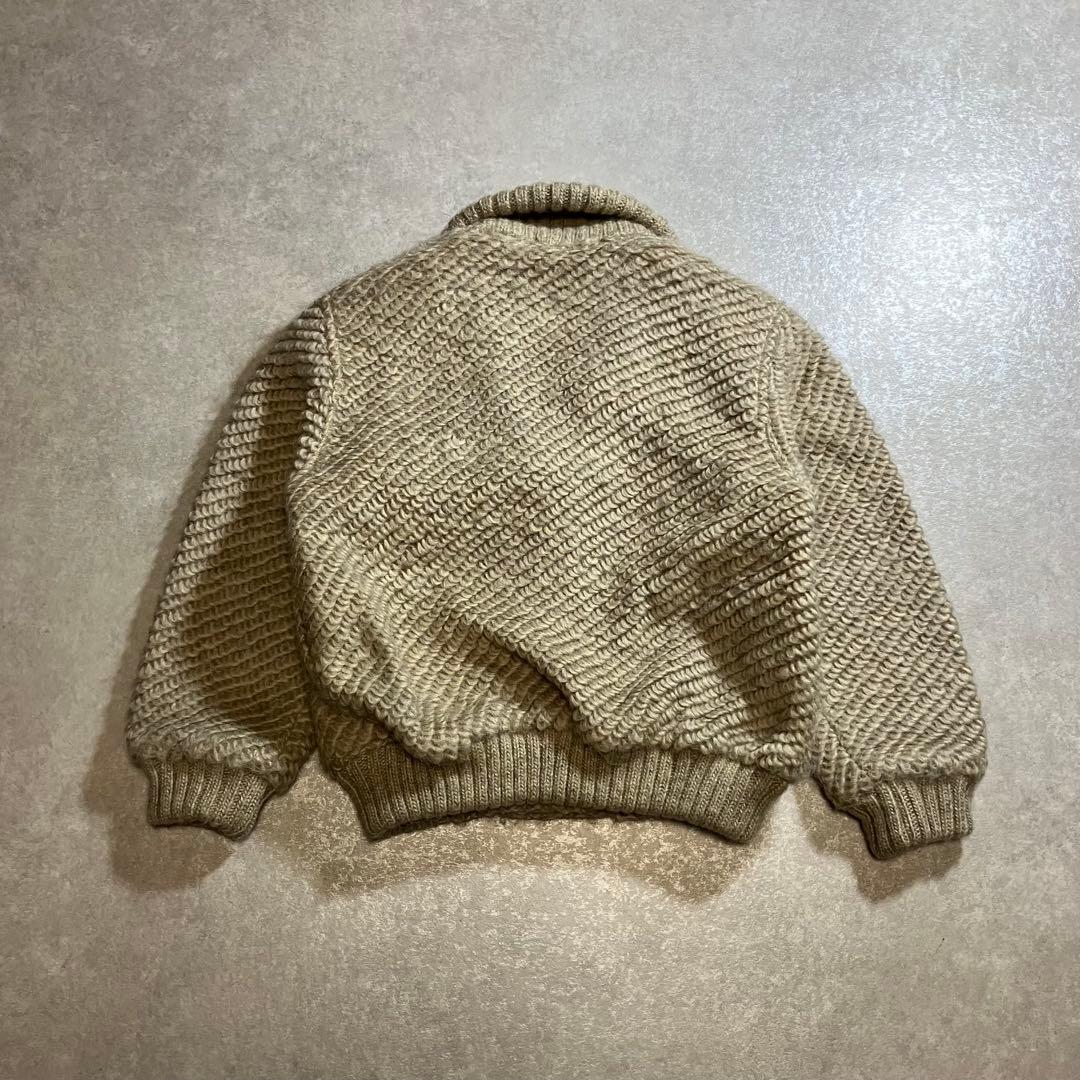 Burberry ウールカーディガン 編み込み ブルゾン ベージュ バーバリー