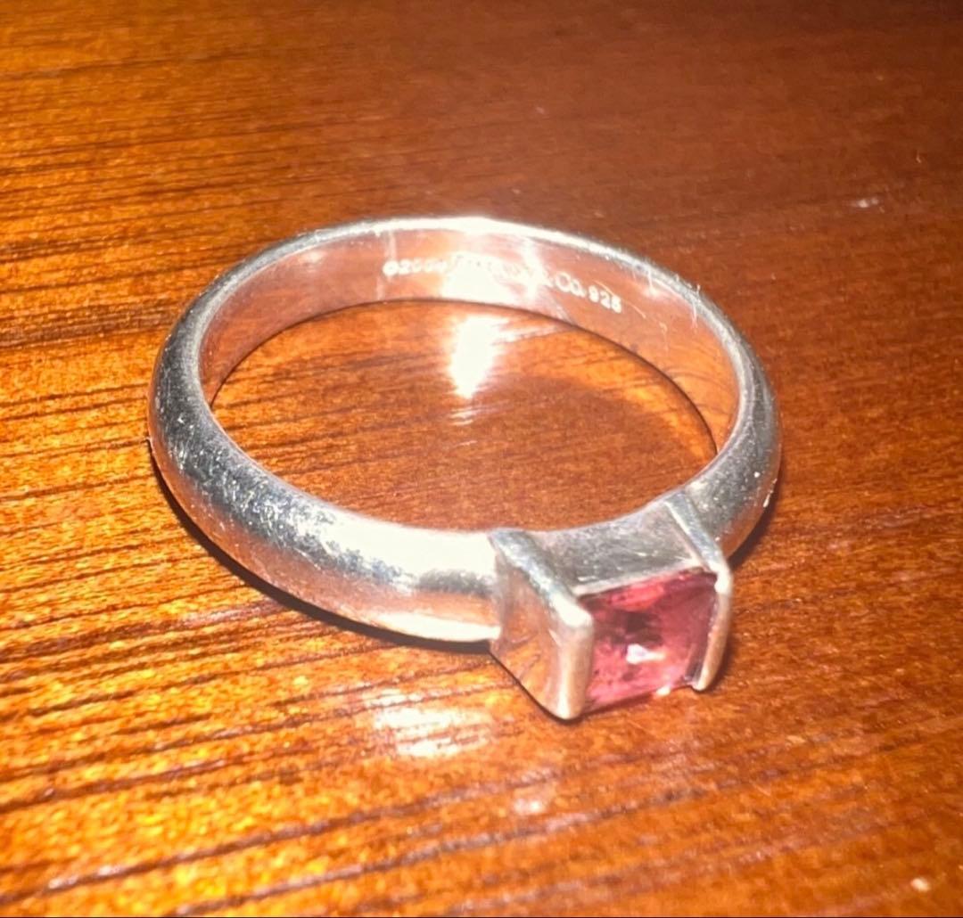 Tiffany & Co. シルバー925 カクテルリング ピンクトルマリン