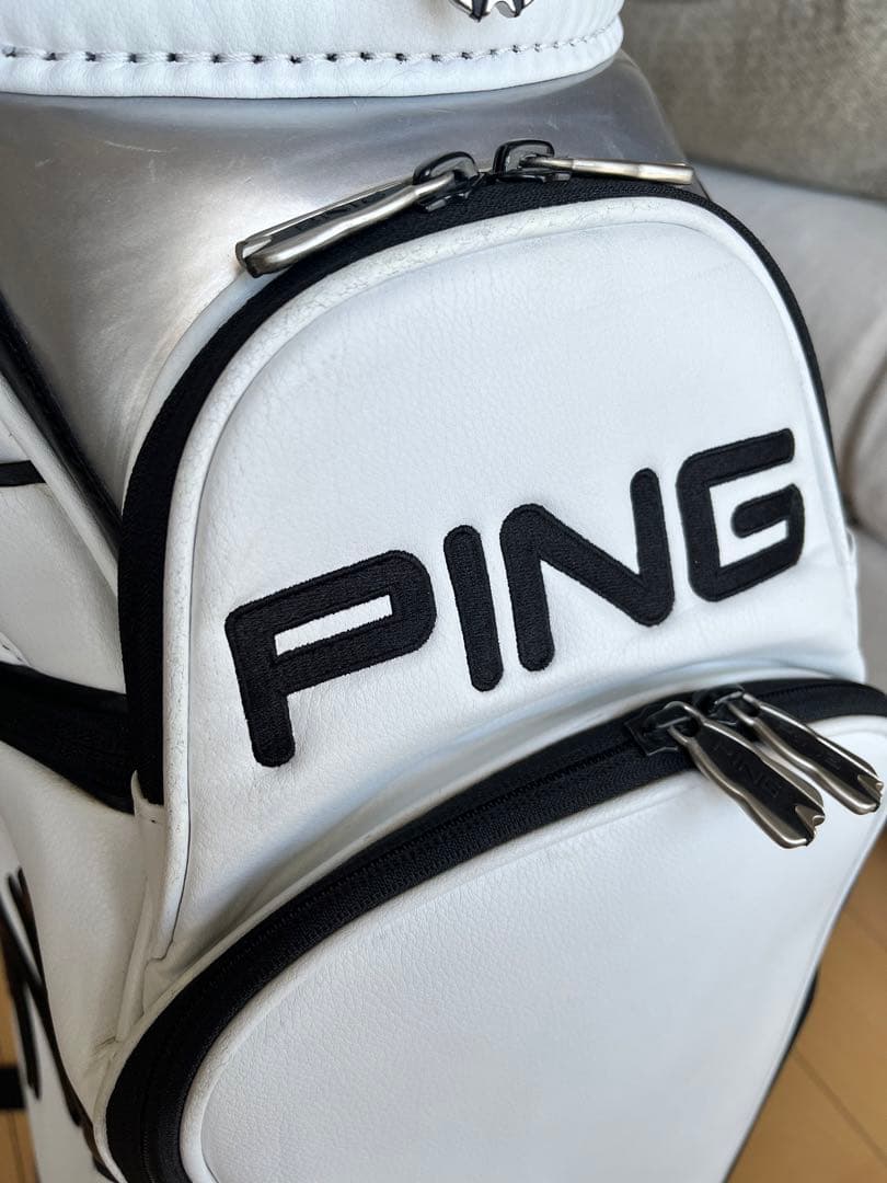美品 PING 3点式キャディバッグ ツアースタッフバッグ　希少ミスター・ピン