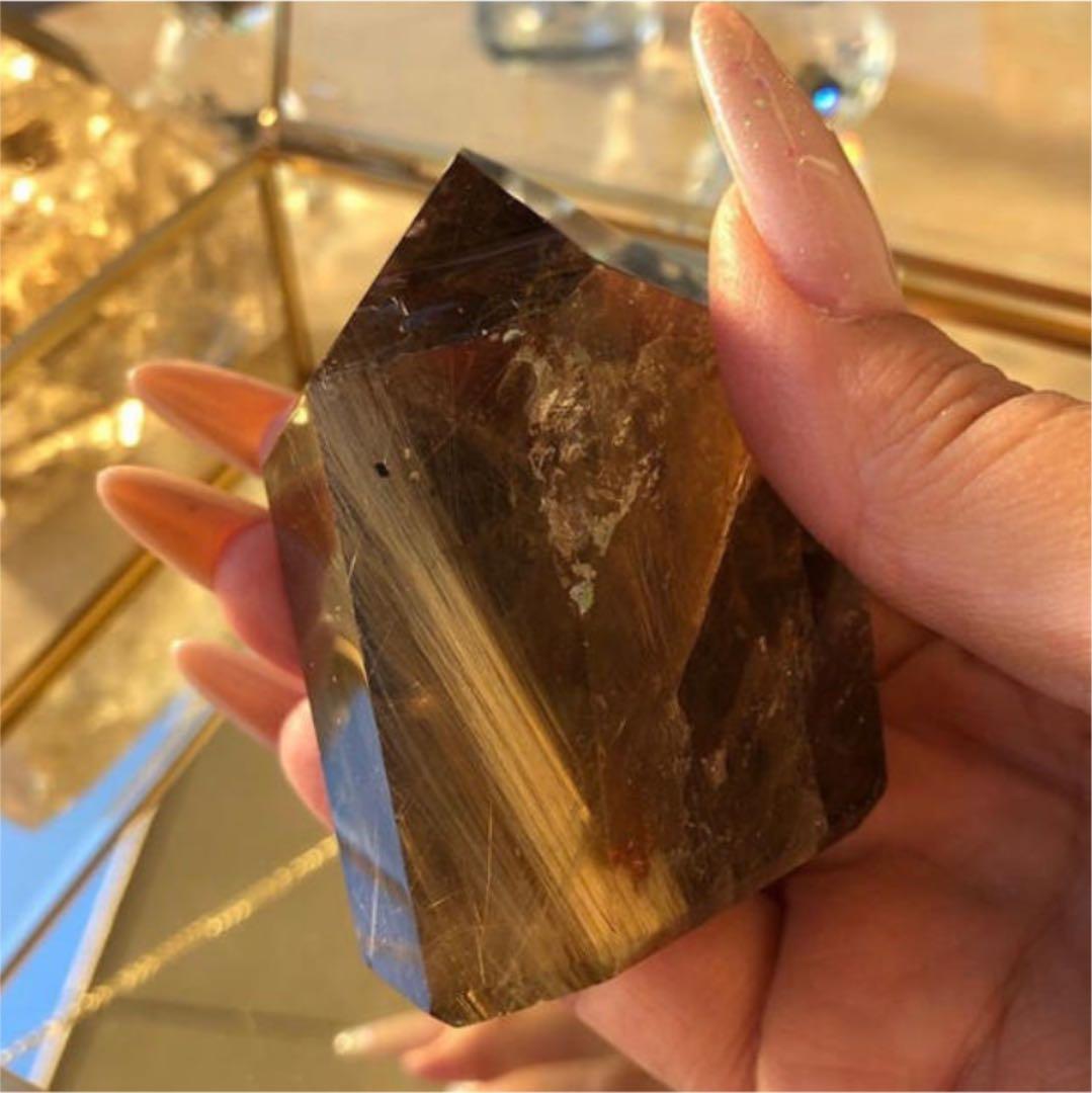 ルチルインスモーキークォーツ　億万長者から直接譲り受けたものです