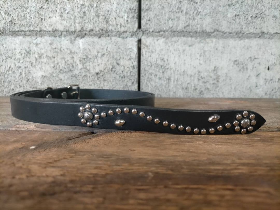 ナローベルト スタッズベルト XLサイズ 20㎜ オーダー製 ベルト HTC 等