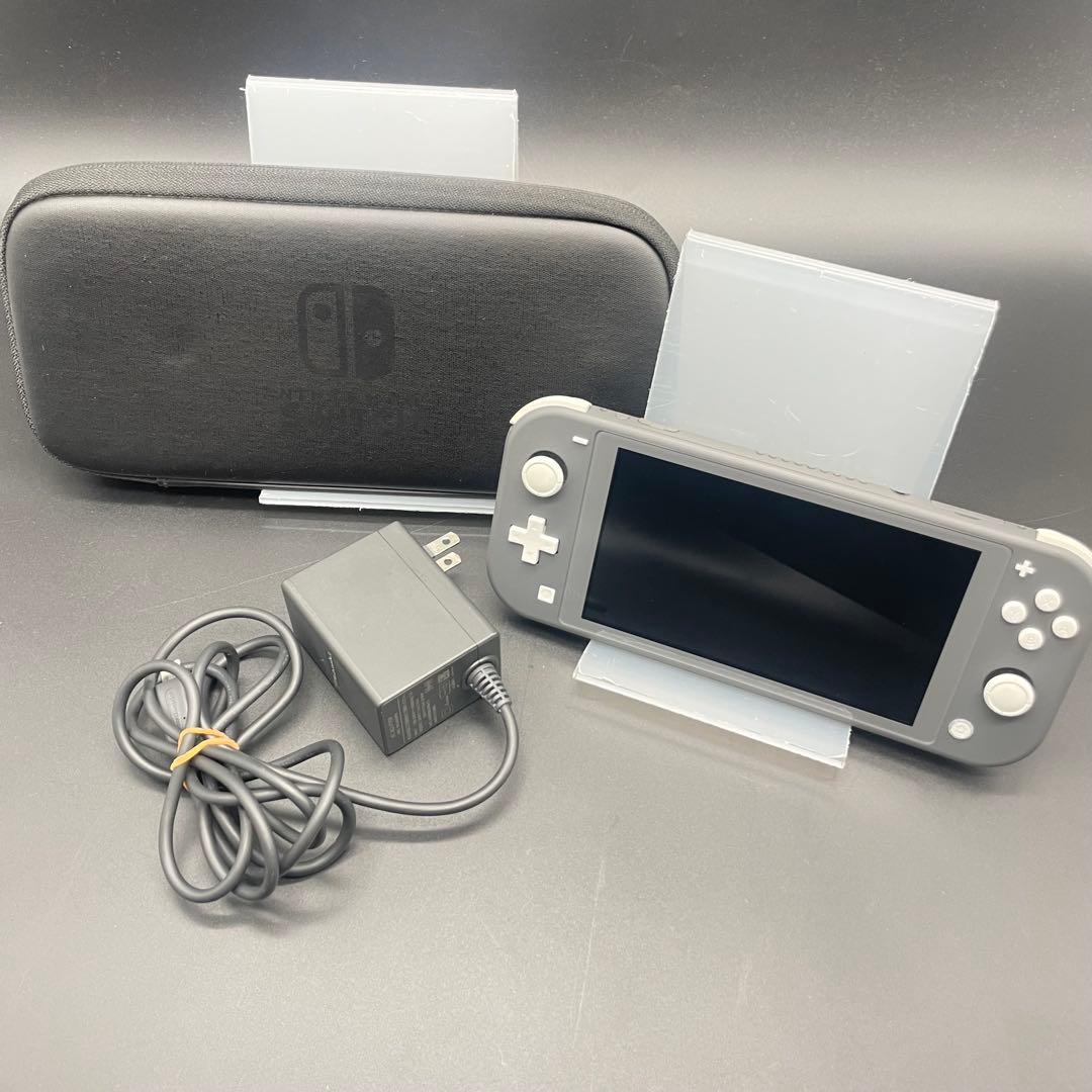 ◯Nintendo Switch Lite グレー 本体 アダプター ケース 付