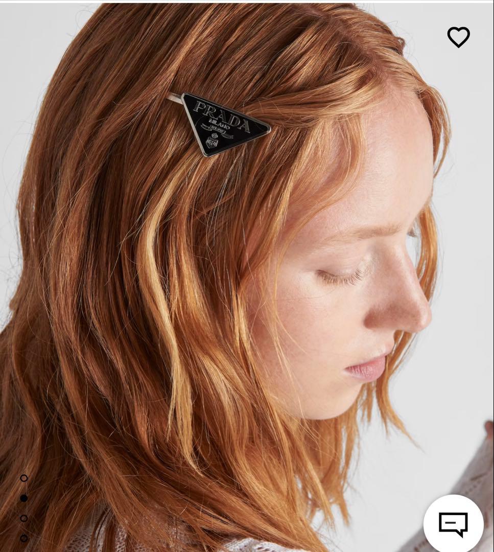 PRADA ブラックメタル ヘアピンセット