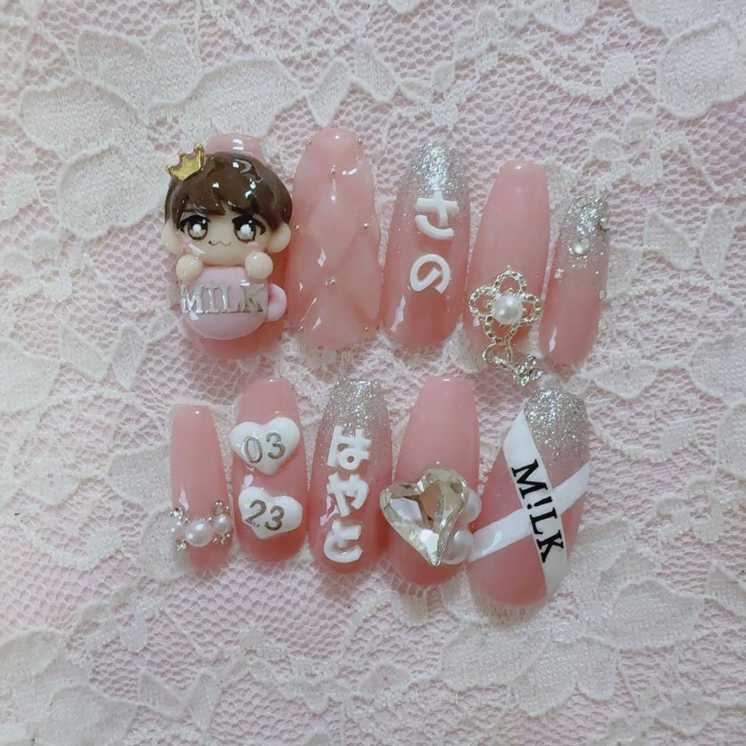 Mオーダーネイルチップ キャラクター付き