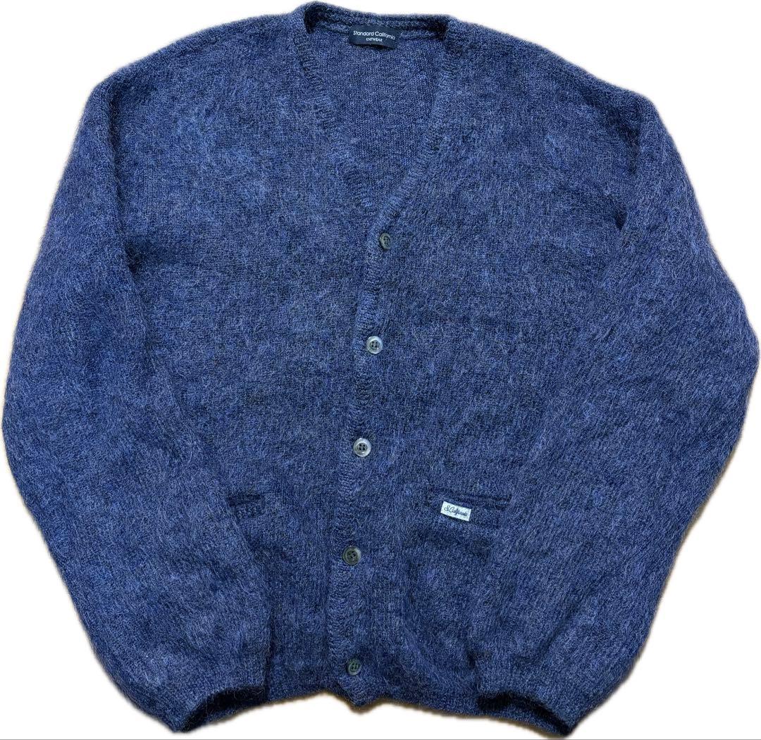 STANDARD CALIFORNIA モヘア混カーディガン　ネイビー L