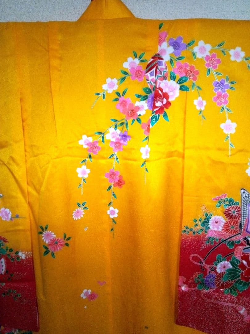 今月末まで大処分‼️【七五三7歳～ハーフ成人式】振袖セット『綺麗な黄色』
