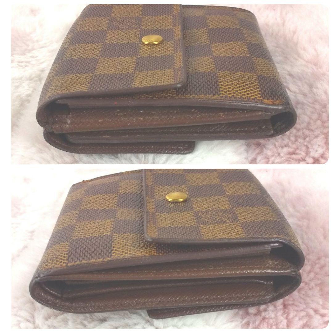 美品 ルイヴィトン ダミエ ポルトモネ ピエ カルトクレディ 三つ折財布
