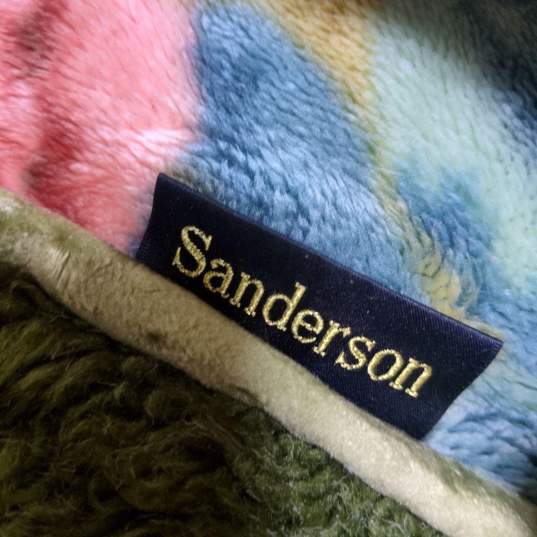 Sanderson フリース毛布 花柄 緑色　1350×1950　2枚セット