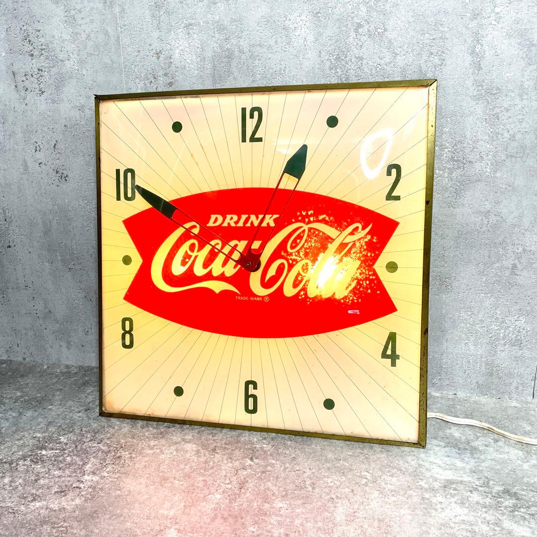 【激渋50s vintage Coca-Cola パムクロック社製 壁掛時計】