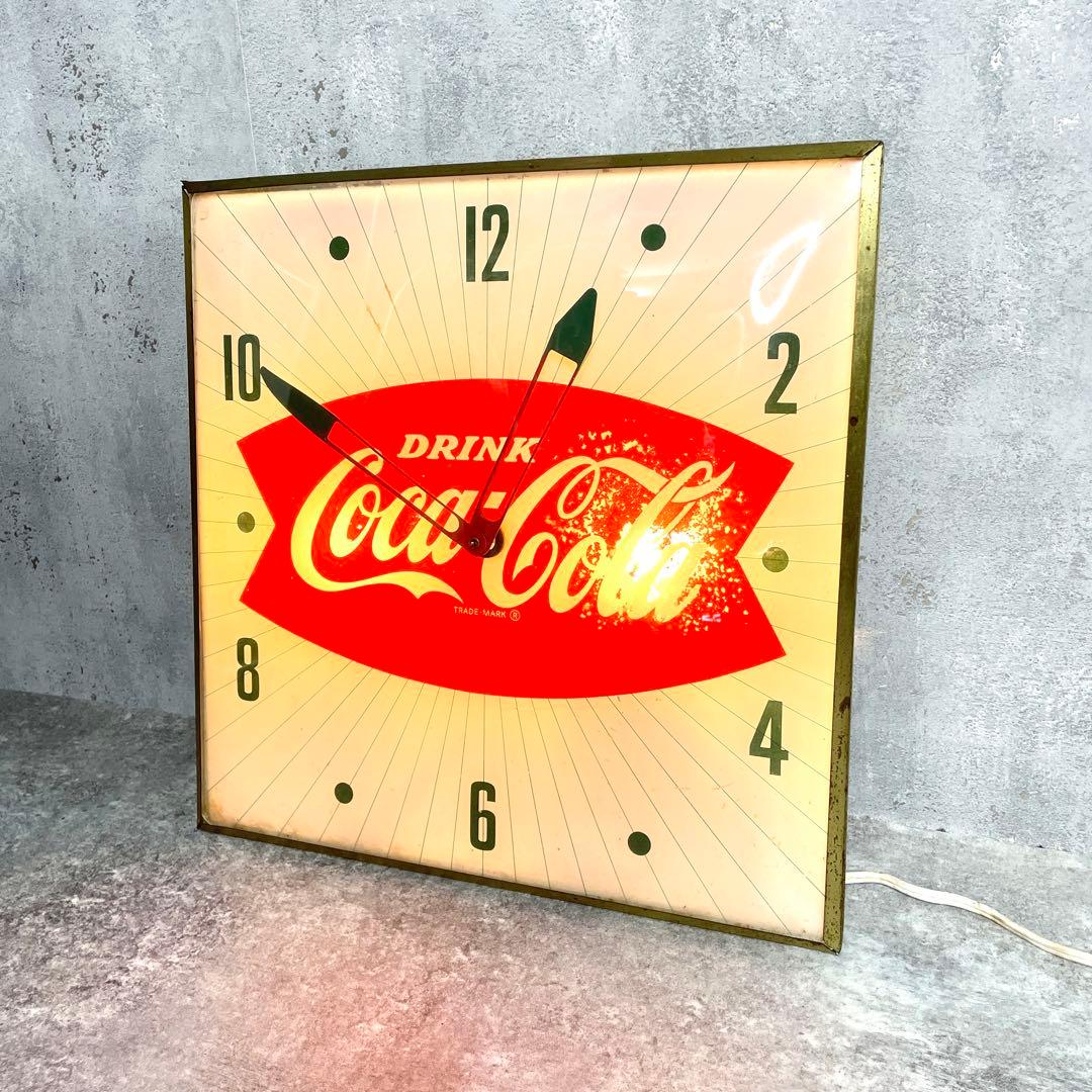【激渋50s vintage Coca-Cola パムクロック社製 壁掛時計】