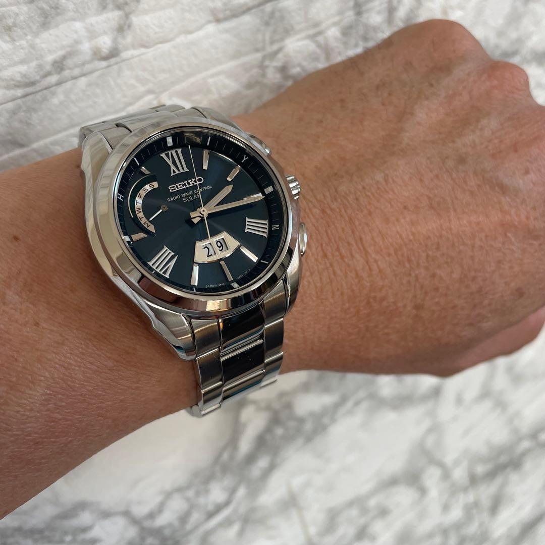 希少✨セイコーブライツ　ネイビーダイヤル　8B43-0AF0 SAGA083