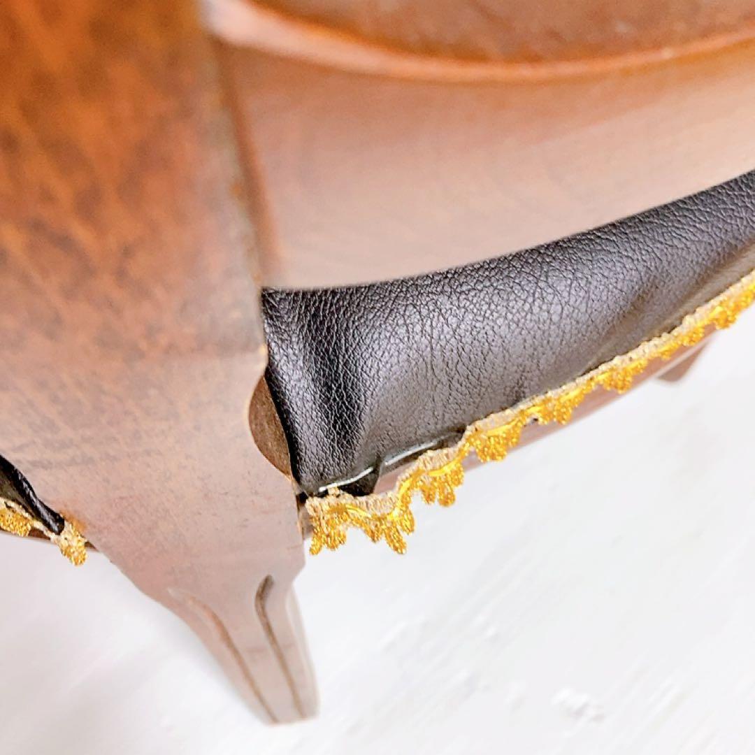 アンティーク　クラシックスタイル　アームチェア 猫脚　椅子　合皮　サロンチェア