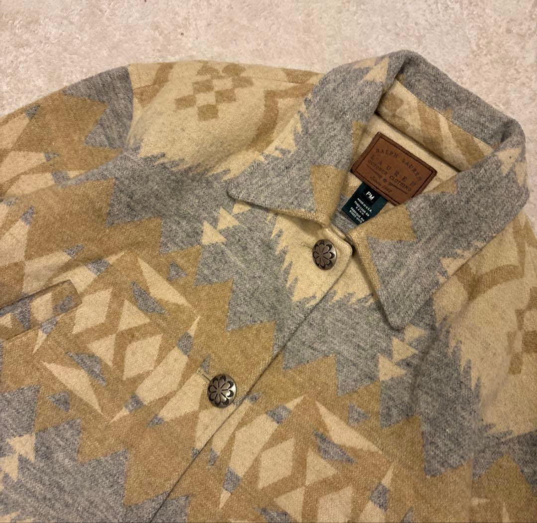 希少⭐️90s Ralph Lauren ブランケット ウールジャケット USA製