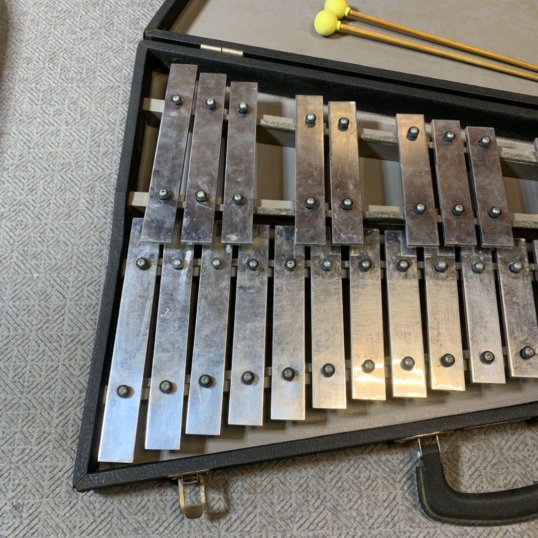 I029\" Saito サイトウ 鉄琴 ハードケース マレット付き