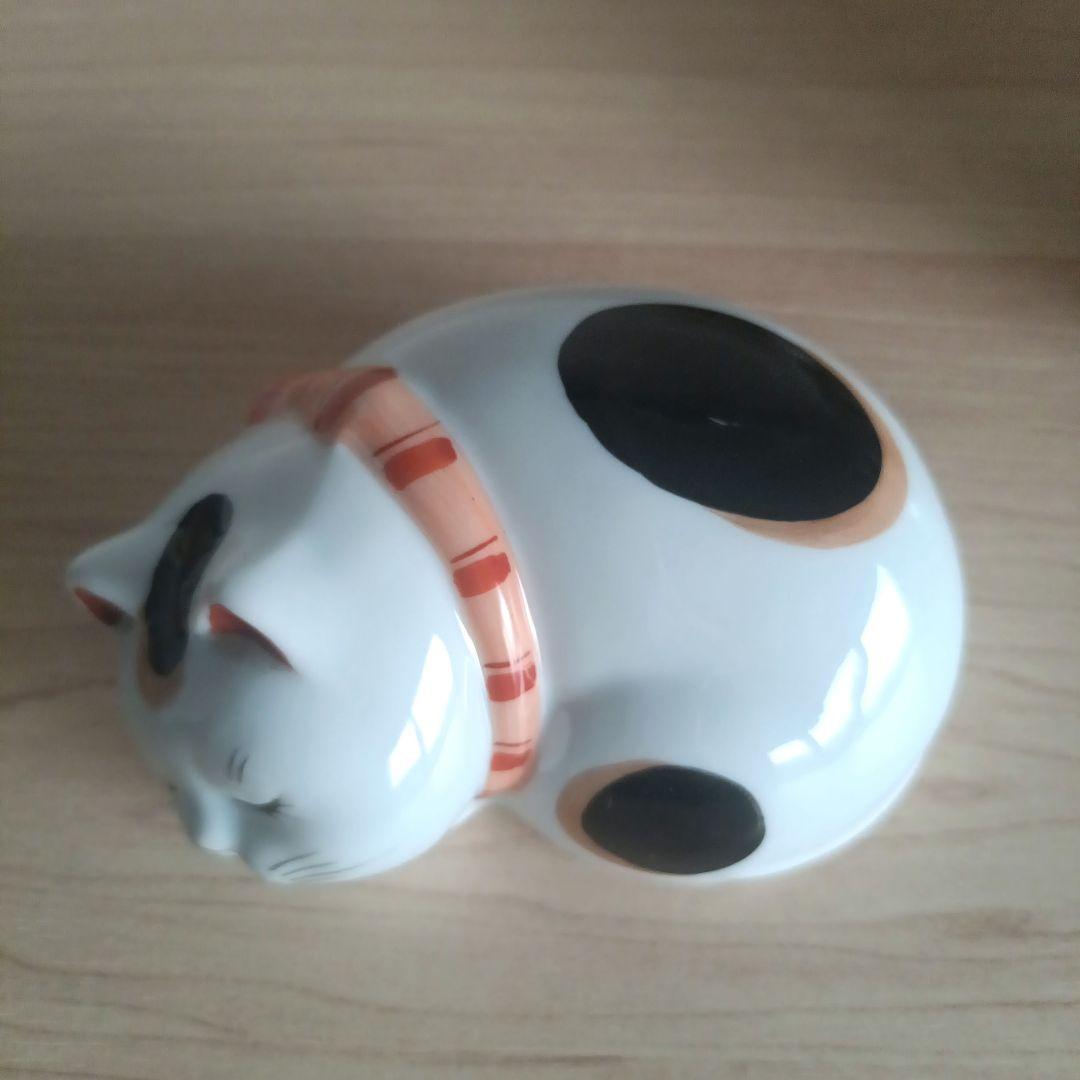 ❦招き猫　眠り猫　伊万里　薬師窯　４点まとめ売り