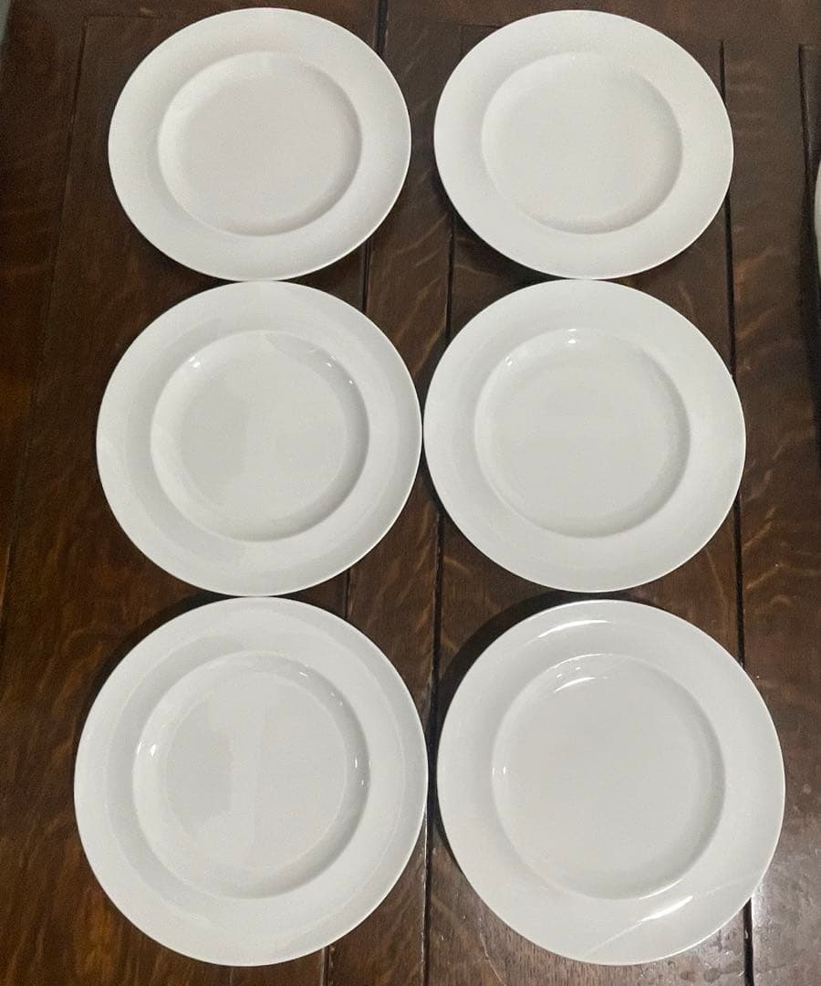 リチャードジノリ　インペロホワイト　6セット　白磁　ディナープレート 23cm